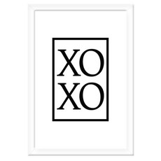 꾸밈 투명 아크릴 액자 XOXO 블랙, 화이트