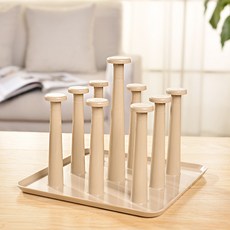 인터팝 사각 컵 건조대, 베이지, 1개
