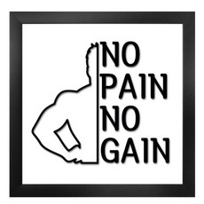 GGOOMIM 透明壓克力畫框 努力名言, 黑色