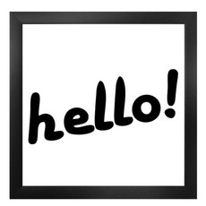 GGOOMIM 英文字圖案裝飾掛畫, 黑色