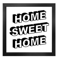 GGOOMIM 英文字圖案裝飾掛畫, 黑色