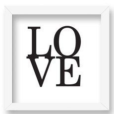 GGOOMIM 英文字圖案裝飾掛畫, 白色