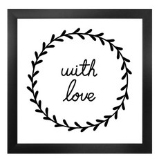 GGOOMIM 英文字圖案裝飾掛畫, 黑色