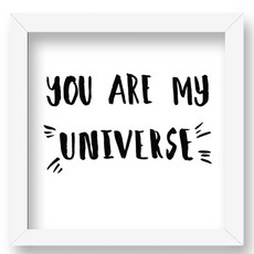 GGOOMIM 英文字圖案裝飾掛畫, 白色