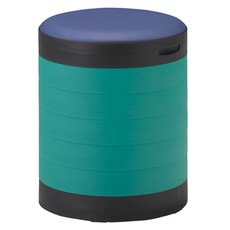 可收納式拼色圓型椅凳, 綠色