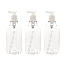 병도매닷컴 DN400 디스펜서 + 용기 세트 3개 400ml, 투명(용기) + 투명(캡)