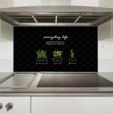 Integrity廚房藝術板 草本花園 黑色+綠色, 1個