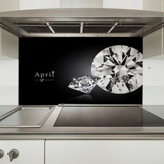 Integrity廚房藝術板 4月誕生石 黑色, 1個