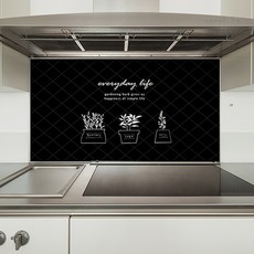 Integrity廚房藝術板 草本花園 黑色+白色, 1個