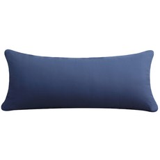 BED&DECO 素色長型靠枕套+枕芯組, 深藍