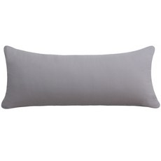 BED&DECO 素色長型靠枕套+枕芯組, 灰色