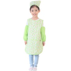 Plie 孩童印花無袖防水圍裙+頭巾+袖套+收納袋