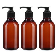 AP200 디스펜서 일반캡 공병 200ml, 갈색 + 검정, 3개
