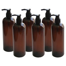 RIVER-GREEN 棕色空瓶 500ml+黑色壓頭, 棕色空瓶 + 黑色壓頭, 6件