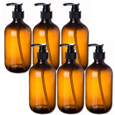 리버그린 심플 공병 브라운 500ml + 블랙캡, 6개입