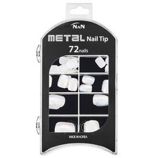 NAN金屬貼片美甲片 72入, 極光, 1個