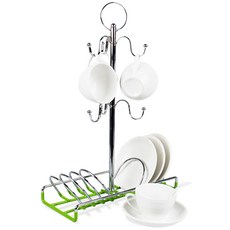 카펠라 북유럽풍 럭셔리 찻잔걸이세트, 원 (그린), 1세트