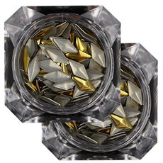 다이아 8mm 네일스톤, 골드, 2개