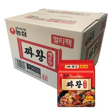 농심 짜왕 매운맛 멀티팩, 140g, 32개