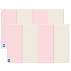 리빙코디 프렌들리 유아 폴더매트 4단 2p, 핑크
