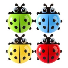 리버그린 무당벌레 칫솔걸이, 레드, 옐로우, 블루, 그린, 4개입