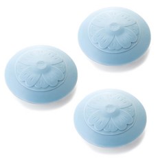 河綠色浴室花排水蓋藍色, 3片, 藍色