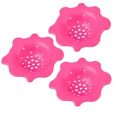 花型排水溝過濾器 粉色, 3片