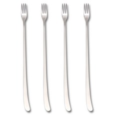 RAONNURI 波浪緞面長叉, 單一顏色, 4個