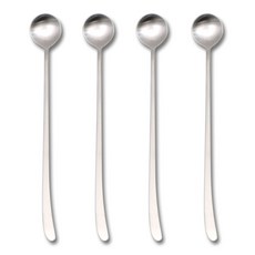 RAONNURI 波浪緞面圓頭長柄匙, 單一顏色, 4個