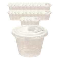 9oz 디저트컵 + 평면 막힘 뚜껑 9.2 x 6.5 cm, 25개, 1개