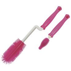 PETER RABBIT 比得兔 矽膠旋轉奶瓶刷組, 1組, 粉色