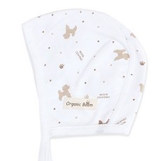 Organic Boom 貴賓狗印花新生兒綁帶帽