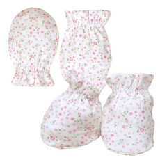 Organic Boom 碎花嬰兒防抓手套+腳套