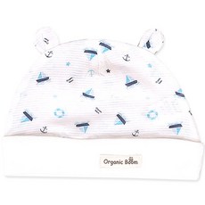 Organic Boom 夏季帆船印花小熊耳朵嬰兒帽