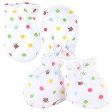 Organic Boom 四季圓點印花防抓手套+腳套組