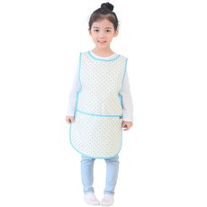 Plie 女童藍色愛心無袖圍裙+夾鏈袋