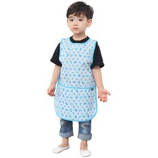 Plie 男童印花無袖防水圍裙+拉鏈收納袋