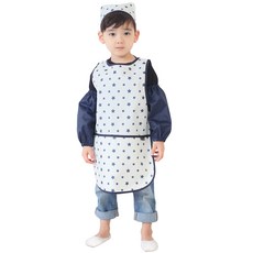 Plie 男童海軍星星圍裙+頭巾+袖套+夾鏈袋