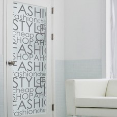 GGOOMIM 無黏著玻璃窗貼 時尚風格字體設計, 混合顏色, 100 x 210 cm