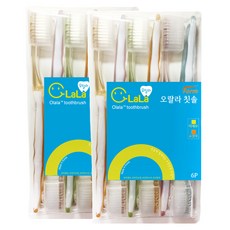 OLaLa 泡沫細軟毛牙刷 6入 隨機出貨, 2入, 1個