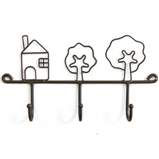 Chukachukanet 老式房子掛鉤架, 巧克力黑, 1個