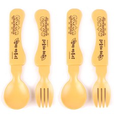 아이조움 아이조음 엄마까투리 옥수수 키즈 스푼 + 포크, 혼합 색상, 2세트