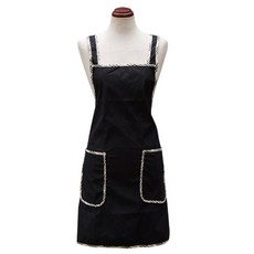 바이데코 체크 포인트 방수 앞치마, 블랙, 1개