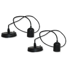 DOOYOUNG 迷你吊燈吸頂式白熾燈具 2入, 黑色