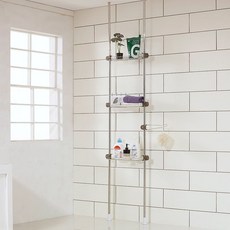 Tres Belle 不銹鋼柱式 3 層浴室收納架 400, 1個, 單色