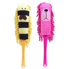 Livergreen 可愛除塵撣 黃色 + 粉紅色, 混合顏色, 1套