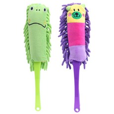 Rivergreen可愛除塵刷 綠色+紫色, 混色, 1套