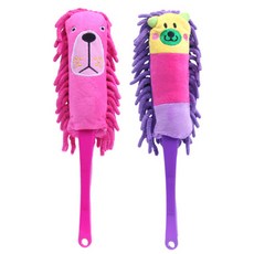 Revergreen可愛除塵刷 粉色+紫色, 混色, 1套