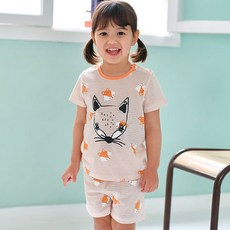 메이키즈 키즈용 베이비폭스 쟈가드 5부 상하의 실내복