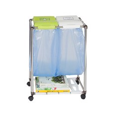 方形分類垃圾桶 2格, 混色, 1個